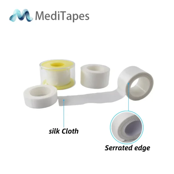 Durable Silk Surgical Tape - Latex-Free, Breathable & Skin-Friendly for Secure Dressing Fixation