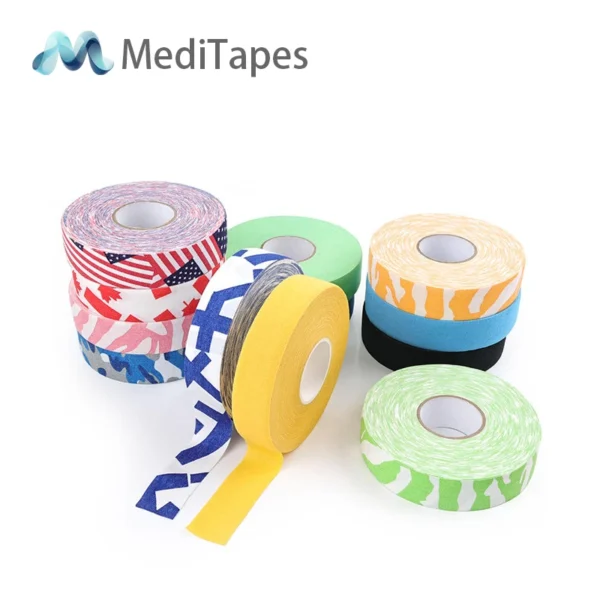 Cinta multicolor para hockey sobre césped y hielo - Cinta deportiva de tela de algodón de 2,5 cm