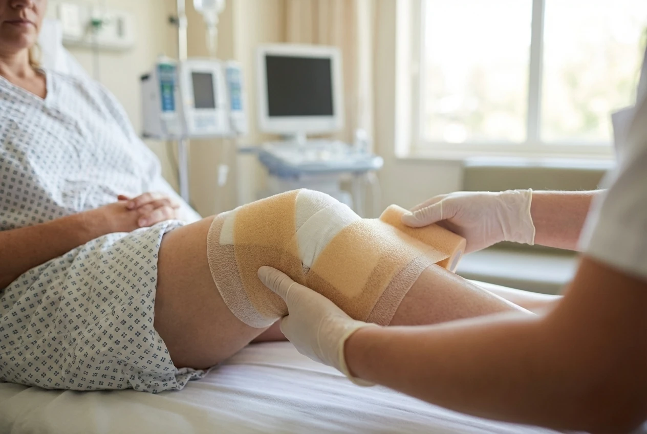 Schaumstoffband in der orthopädischen Rehabilitation