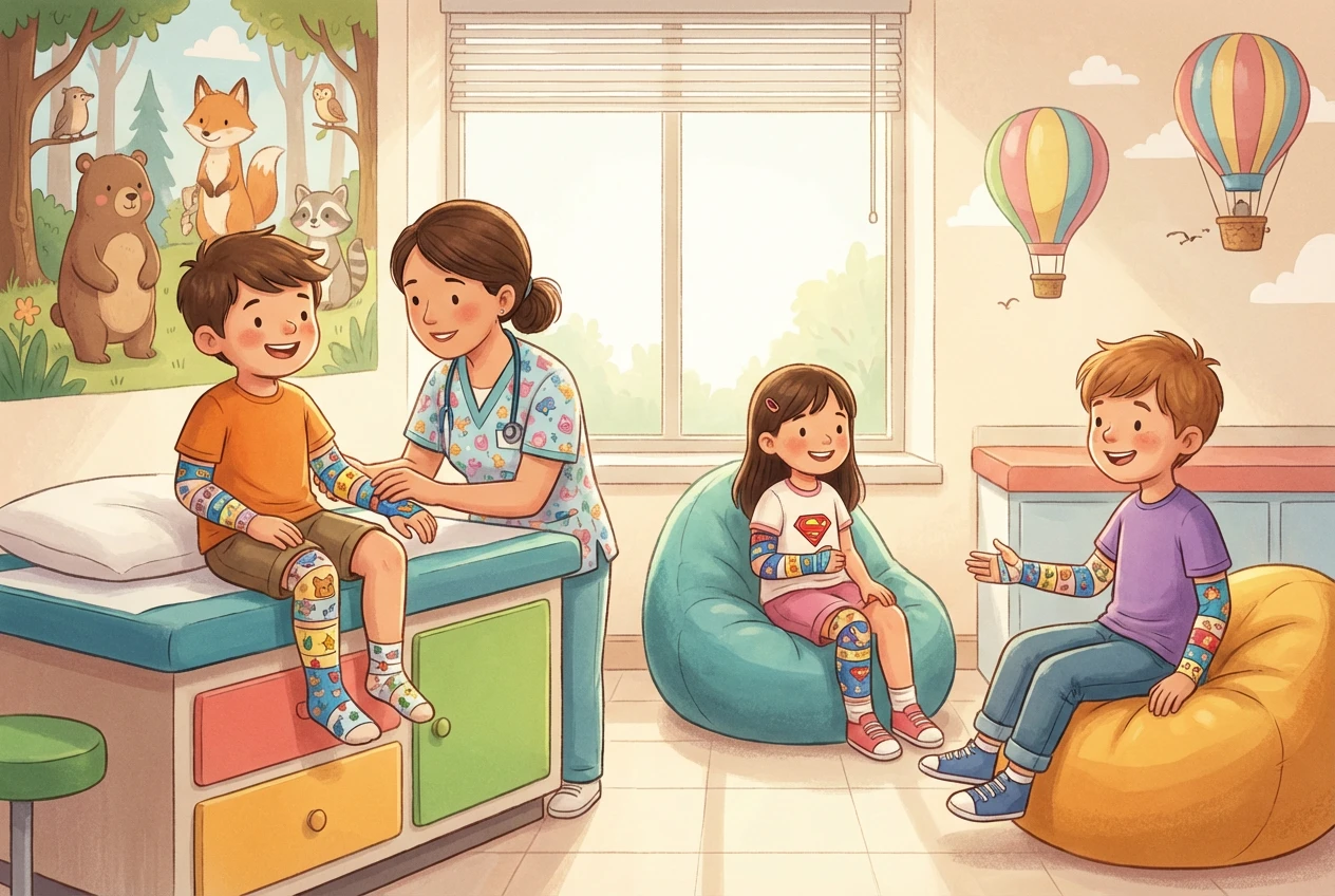 Colorful Printed Cohesive Bandages for Kids: Fun Pediatric Care