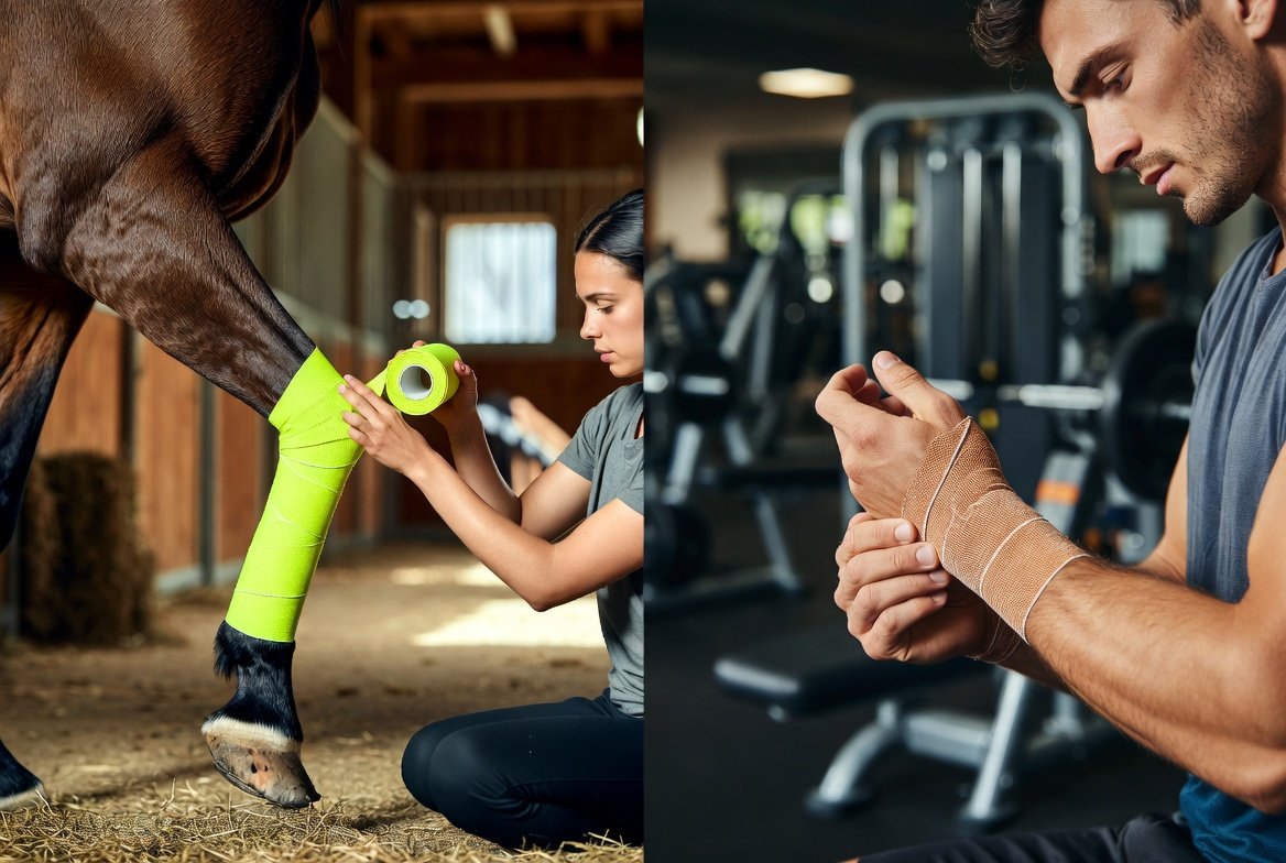 Vet-Wrap vs. selbsthaftende Bandage für Menschen: Die wichtigsten Unterschiede