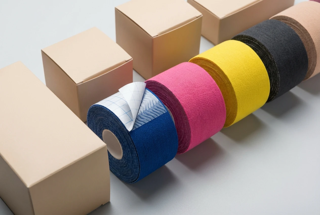 Custom packaging tape designs for a new private label sports tape brand startup