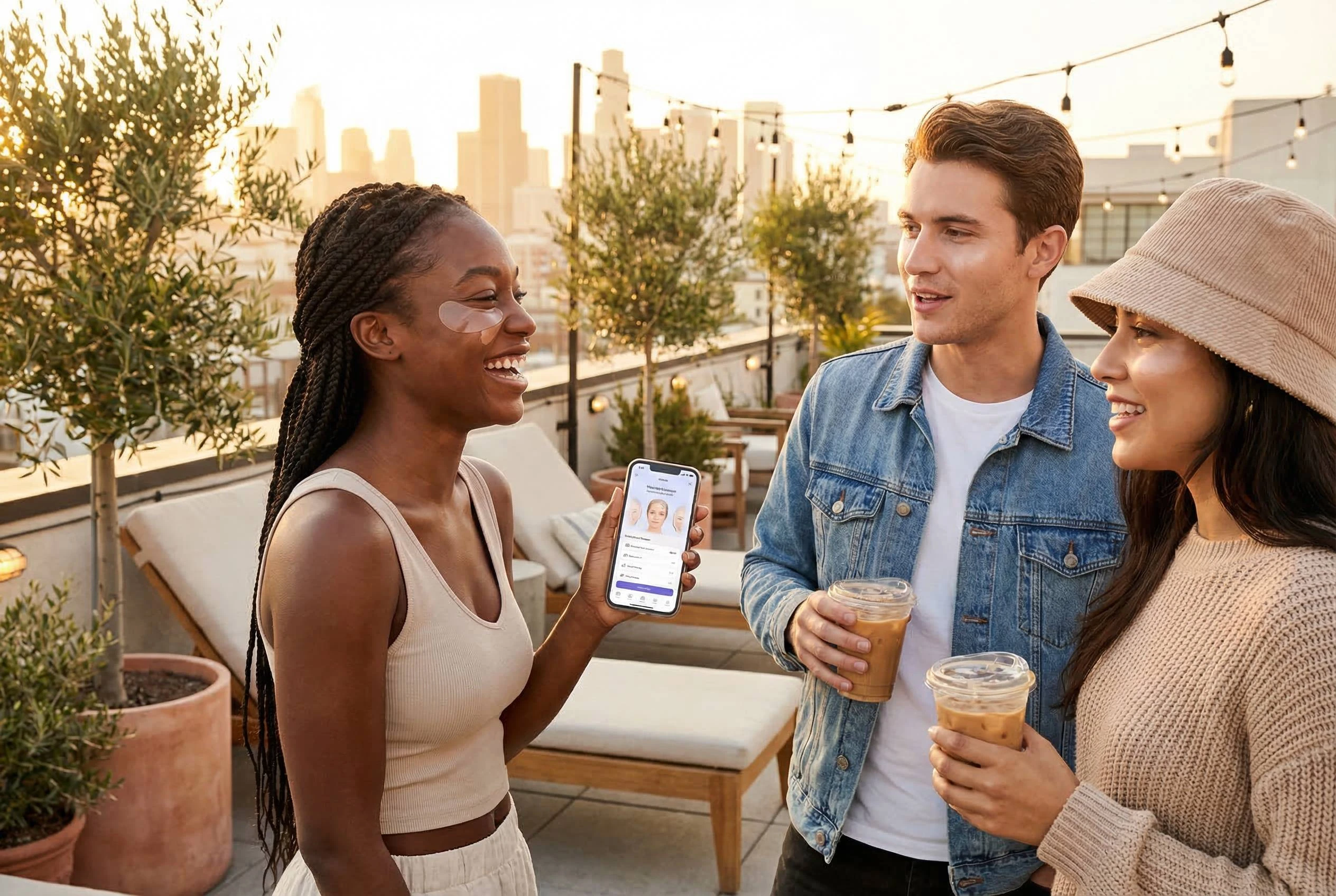 Gen Z using preventative wrinkle tape in daily skincare routine