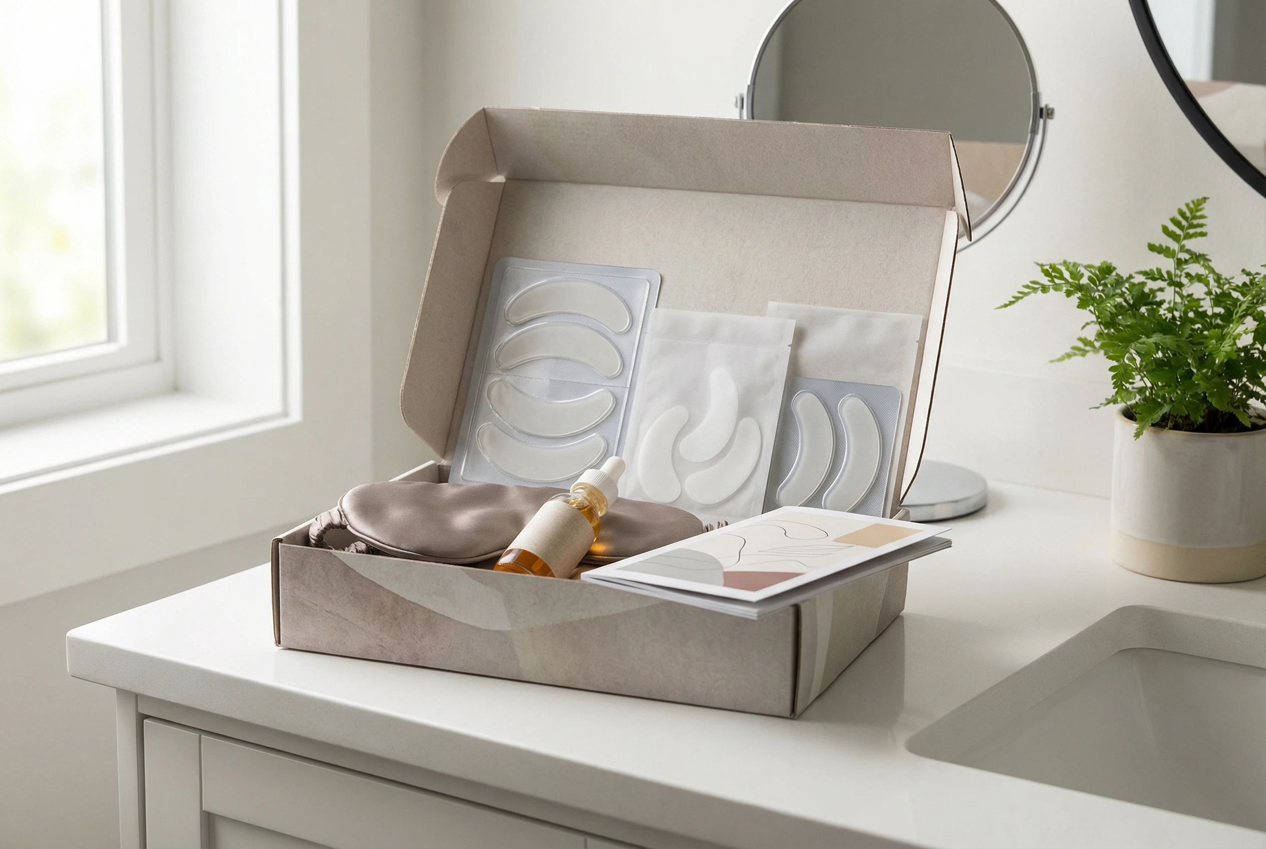 DTC brand packaging for daily wrinkle patch subscription box