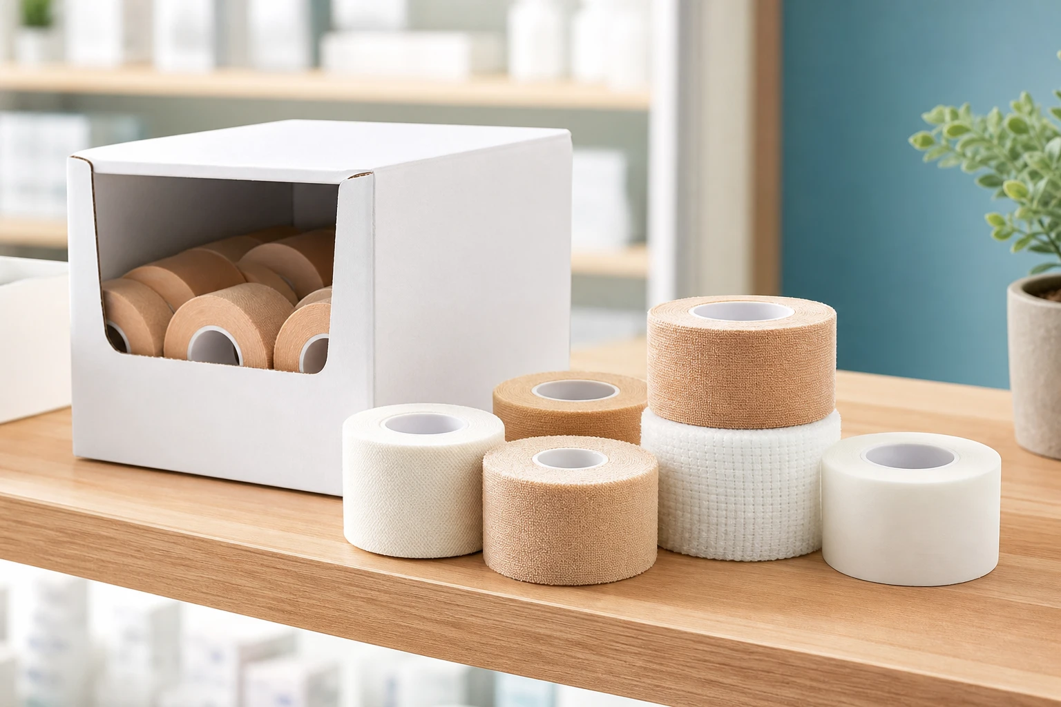 High-quality surgical adhesive tape rolls and custom distributor packaging supplied by a reliable OEM medical tape manufacturer
